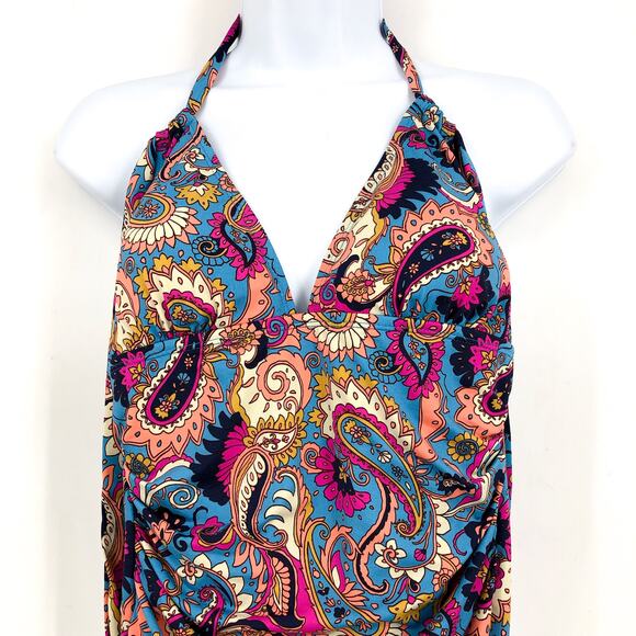 LUCKY BRAND Paisley Poolside Charm One Piece Swimsuit Small Multicolor NWT - Picture 6 of 13
